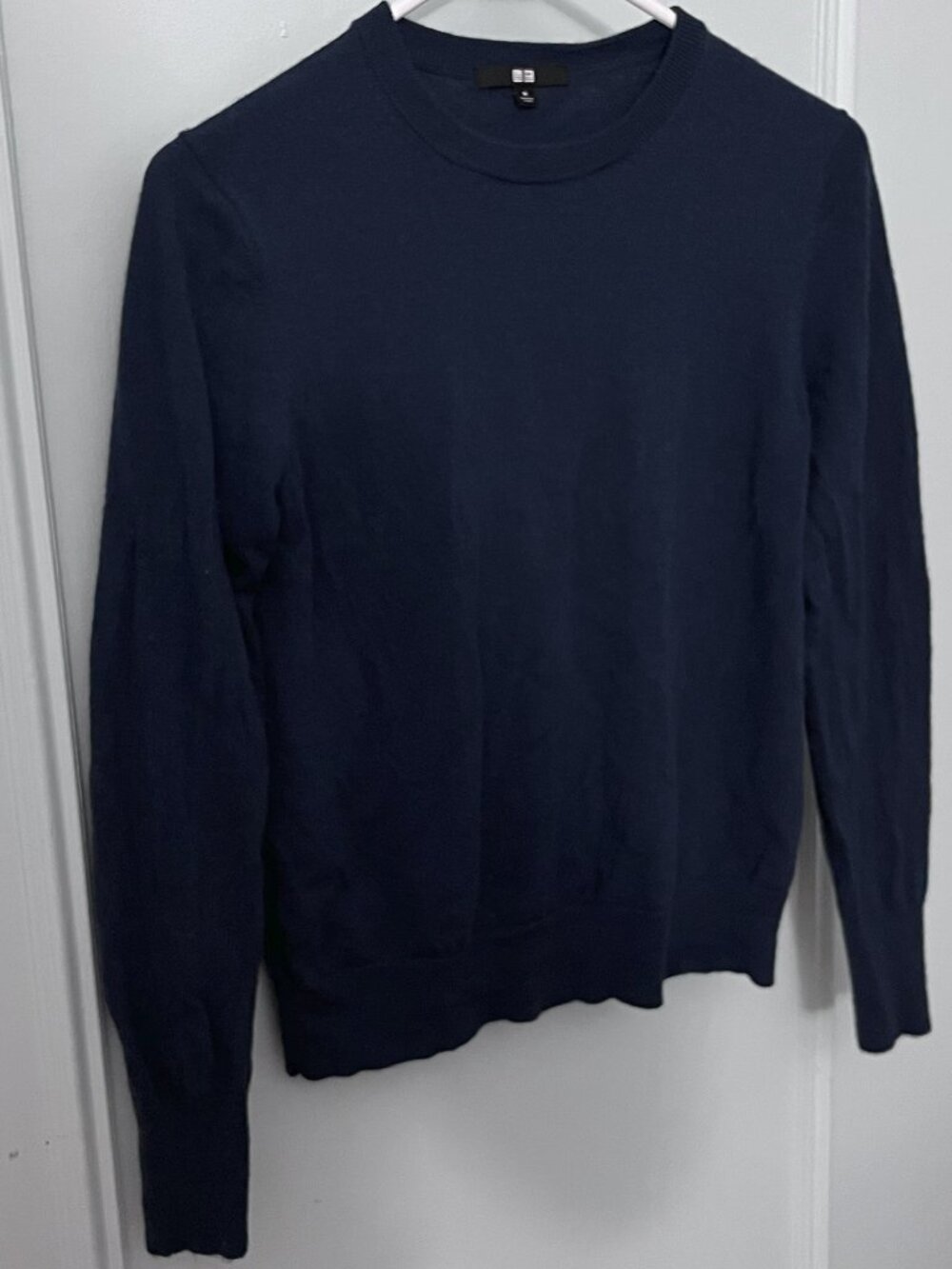 Uniqlo wool sweater, size M, dark blue